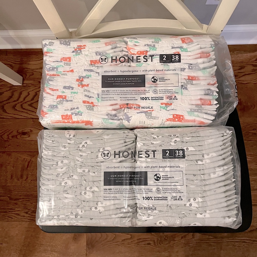 New Honest Diapers Size 2